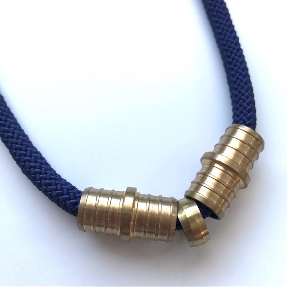 Navy blue rope necklace different ways to wear it - Picture 6 of 10